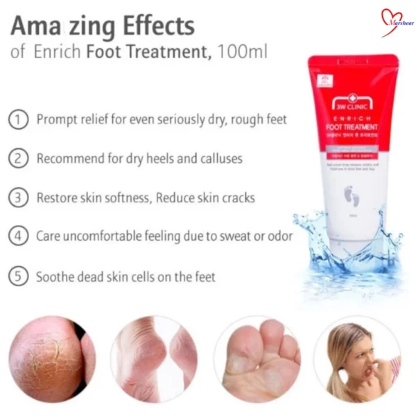 3W Clinic Enrich Foot Treatment 100ml Korean Brand - Image 3