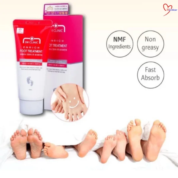 3W Clinic Enrich Foot Treatment 100ml Korean Brand - Image 2