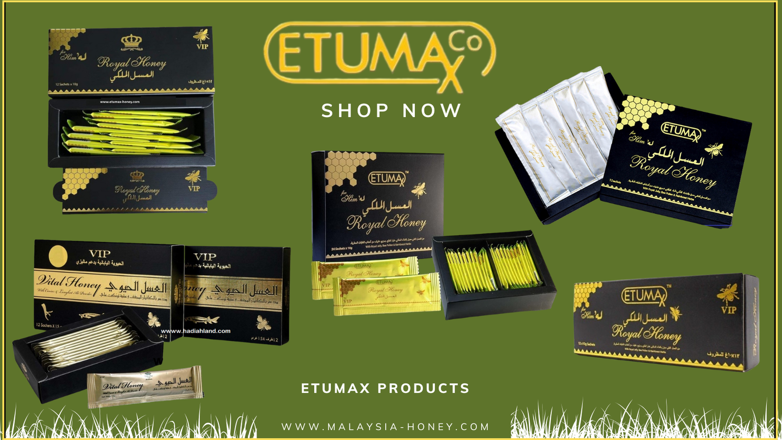 Etumax Honey Product 12 sachets and 24 sachets 20 gram and 10 gram Malaysia malaysia etumax honey brands for man and women